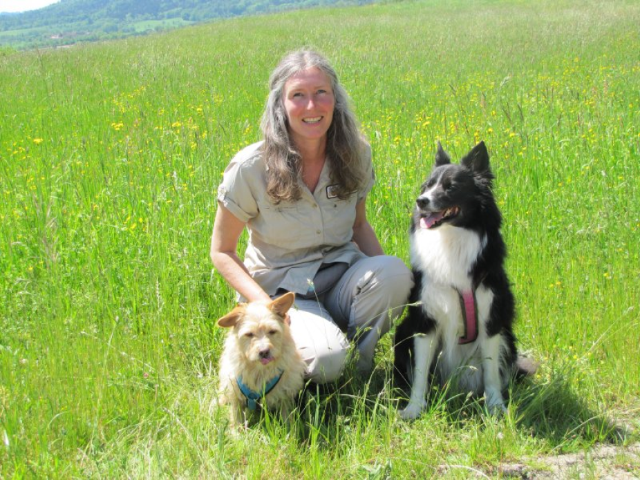 Kirstin Heiner mit den eigenen Hunden Canelo und Joy